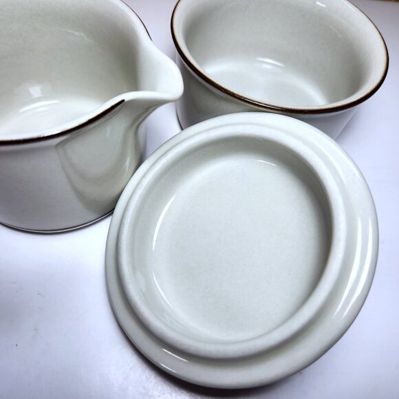 Arabia Fennica Cream and Sugar Set Stoneware Covered Sugar Bowl Mid Century - Picture 7 of 11